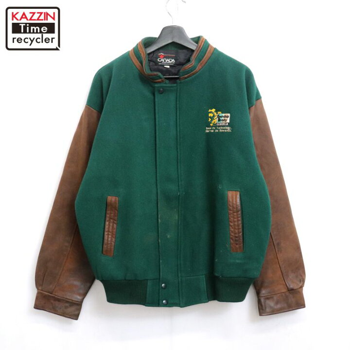 楽天市場】【中古】80s ヴィンテージ レザー切り替え ウール 