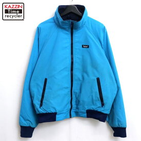 【中古】80s USA製 ヴィンテージ ウールリッチ WOOLRICH 裏地フリース シェルド ナイロンジャケット 古着 メンズ 表記Lサイズ ライトブルー