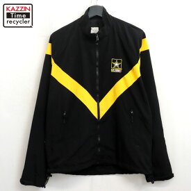【中古】00s USA製 U.S.ARMY APFU トレーニング ミリタリージャケット 古着 メンズ XL~サイズ相当 ビッグサイズ オーバーサイズ ブラック・イエロー