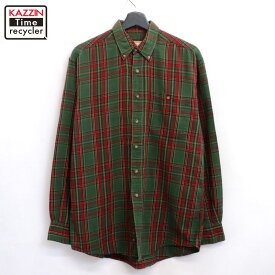 【中古】00s ウールリッチ WOOLRICH チェック柄 ボタンダウン 長袖シャツ 古着 メンズ 表記Mサイズ マルチカラー