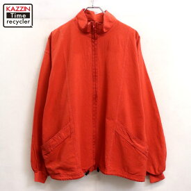 【中古】90s ヴィンテージ ジャケット 古着 メンズ 表記XLサイズ オレンジ