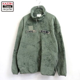 【中古】00s USA製 U.S.AIRFORCE ポーラーテック Level3 GEN3 フリースジャケット 古着 メンズ XL~サイズ相当 ビッグサイズ オーバーサイズ セージグリーン