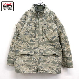 【中古】00s U.S.AIR FORCE デジタルタイガーカモ ECWCS GEN3 Level6 ゴアテックス ミリタリージャケット 古着 メンズ 表記LARGE-REGULARサイズ グレー