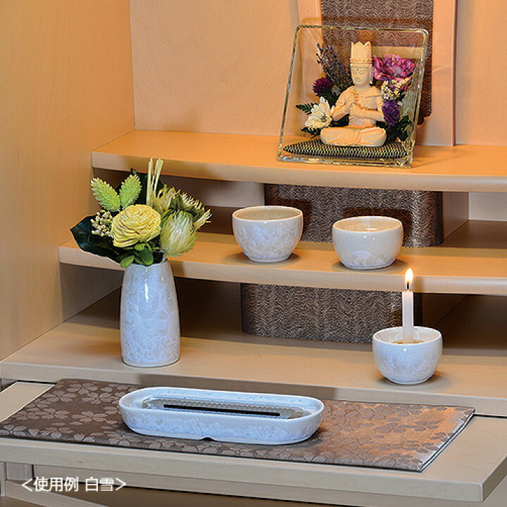楽天市場】【仏具】モダン 仏具セット 『清水焼フローラル5点セット 