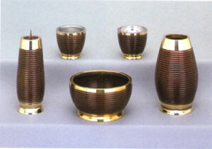 【仏具】モダン仏具セット『詩仙型 5点セット』( ミニ仏壇 小型仏壇 家具調仏壇 現代 家具調仏具 小型上置型仏壇 仏具 仏壇 セット 仏具セット モダン 仏具用品 おしゃれ 仏壇仏具 ミニ 仏飯