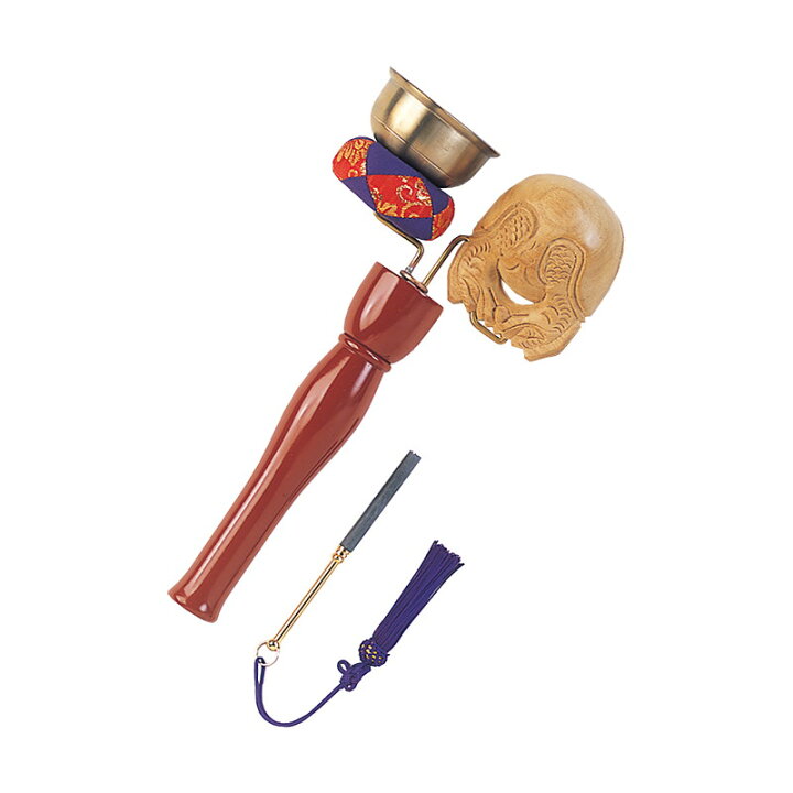楽天市場】リン棒収納式印金杢魚セット 極上品 幅14cm×長さ26cm ( 仏具 