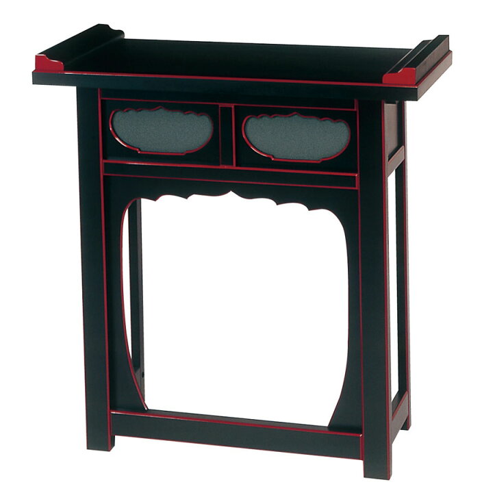 楽天市場】【寺院用仏具】折畳式焼香机 筆返付 黒塗面朱 2.5尺  