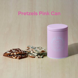 プレッツェル ピンク缶 KOBE CHOCO／神戸チョコ／チョコレート／ミルクチョコレート／ホワイトチョコレート／アソートチョコレート／バディーチョコレート／スイーツ／割チョコ／神戸／アソート／ギフト／手土産／詰め合わせ／おやつ／プレゼント／お取り寄せ／贈り物