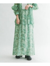 【SALE／60%OFF】ニュアンスプリントマキシスカート KBF ケービーエフ スカート その他のスカート グリーン ピンク グレー【RBA_E】[Rakuten Fashion]