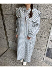 【SALE／50%OFF】スクエアカラーSETストライプワンピース KBF ケービーエフ ワンピース・ドレス ワンピース ブルー グリーン【RBA_E】【送料無料】[Rakuten Fashion]