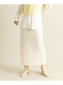 【SALE／50%OFF】シャーリングIラインスカート KBF ケービーエフ スカート その他のスカート ホワイト ブラック【RBA_E】【送料無料】[Rakuten Fashion]