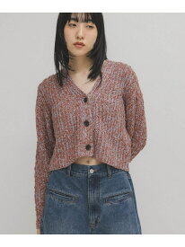 【SALE／60%OFF】スラブMIXショートカーディガン KBF ケービーエフ トップス ニット ホワイト ブルー ブラウン【RBA_E】[Rakuten Fashion]
