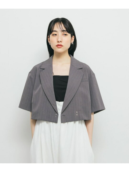 楽天市場】【SALE／50%OFF】ストライプショートジャケット KBF 