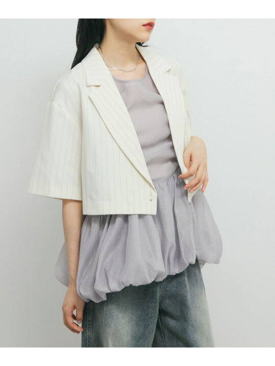 楽天市場】【SALE／50%OFF】ストライプショートジャケット KBF 