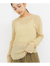 シュリンクレーストップス KBF ケービーエフ トップス カットソー・Tシャツ ベージュ ホワイト ブラック【送料無料】[Rakuten Fashion]