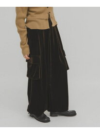 【SALE／60%OFF】ベロアカーゴパンツ KBF ケービーエフ パンツ その他のパンツ ブラック ベージュ ブラウン【RBA_E】[Rakuten Fashion]