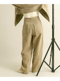 【SALE／50%OFF】『2サイズ展開』フリンジストレートパンツ KBF ケービーエフ パンツ その他のパンツ ホワイト ベージュ【RBA_E】【送料無料】[Rakuten Fashion]