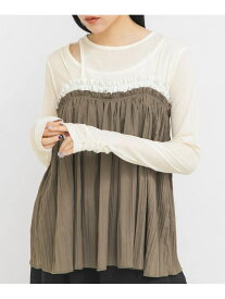 【SALE／20%OFF】アシメレイヤードTEE KBF ケービーエフ トップス カットソー・Tシャツ ホワイト ブラック【RBA_E】【送料無料】[Rakuten Fashion]