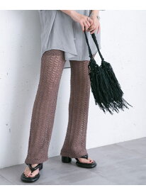 【SALE／60%OFF】透かし編みニットパンツ KBF ケービーエフ パンツ その他のパンツ ブラウン ブラック ベージュ【RBA_E】[Rakuten Fashion]