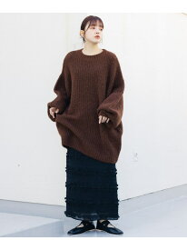 【SALE／50%OFF】ボリュームニットミニワンピース KBF ケービーエフ ワンピース・ドレス ワンピース グレー ブラウン グリーン【RBA_E】【送料無料】[Rakuten Fashion]