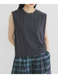 ショルダータックカットソー KBF ケービーエフ トップス ノースリーブ・タンクトップ ホワイト グレー[Rakuten Fashion]