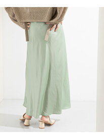 【SALE／70%OFF】バイアスフレアスカート KBF ケービーエフ スカート その他のスカート グリーン ホワイト【RBA_E】[Rakuten Fashion]