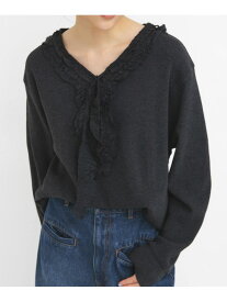 レースフリルワッフルプルオーバー KBF ケービーエフ トップス カットソー・Tシャツ グレー【送料無料】[Rakuten Fashion]