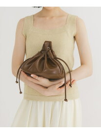 巾着ワンハンドルミニBAG KBF ケービーエフ バッグ ハンドバッグ ブラウン ブラック【送料無料】[Rakuten Fashion]