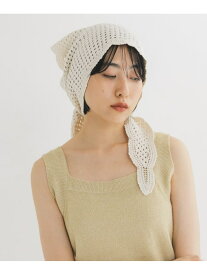 スカラップデザイントライアングルスカーフ KBF ケービーエフ ファッション雑貨 スカーフ・バンダナ[Rakuten Fashion]