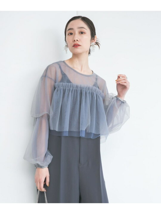 楽天市場】【SALE／50%OFF】チュールブラウスSETベアサロペット KBF 