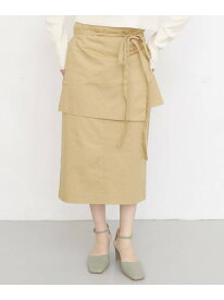 【SALE／70%OFF】エプロンSETタイトスカート KBF ケービーエフ スカート その他のスカート グレー ベージュ【RBA_E】[Rakuten Fashion]