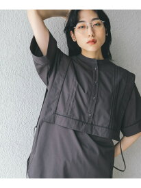 【SALE／60%OFF】パイピングレイヤードシャツ KBF ケービーエフ トップス シャツ・ブラウス ホワイト グレー【RBA_E】[Rakuten Fashion]