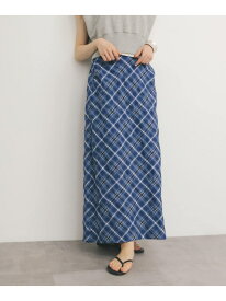【SALE／60%OFF】シアーチェックIラインスカート KBF ケービーエフ スカート その他のスカート ブルー グレー ベージュ【RBA_E】[Rakuten Fashion]