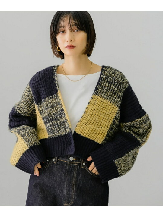 楽天市場】【SALE／30%OFF】BIGチェックショートカーディガン KBF 