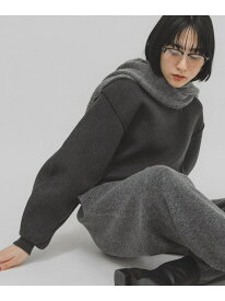 スウェットライクニット KBF ケービーエフ トップス ニット カーキグリーン グレー【送料無料】[Rakuten Fashion]