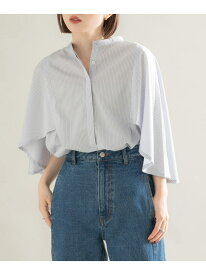 【SALE／50%OFF】ストライプマントシャツ KBF ケービーエフ トップス シャツ・ブラウス ブルー グレー ホワイト【RBA_E】[Rakuten Fashion]