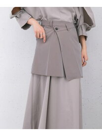 【SALE／70%OFF】リメイクラップミニスカート KBF ケービーエフ スカート その他のスカート ブラウン グレー【RBA_E】[Rakuten Fashion]
