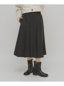 プリーツミディスカート KBF ケービーエフ スカート その他のスカート ブラウン グレー【送料無料】[Rakuten Fashion]