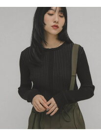 illi ランダムRIBクルーネックニット KBF ケービーエフ トップス ニット レッド ホワイト ブルー グレー【送料無料】[Rakuten Fashion]