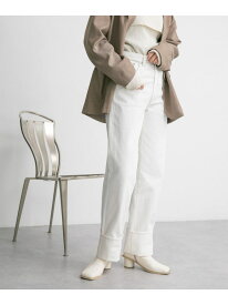 【SALE／70%OFF】ターンアップストレートデニム KBF ケービーエフ パンツ ジーンズ・デニムパンツ ホワイト【RBA_E】[Rakuten Fashion]