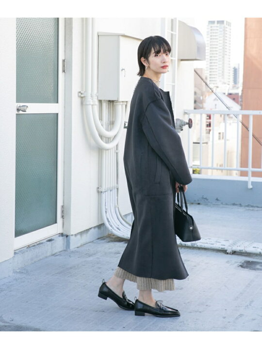 楽天市場】【SALE／40%OFF】ノーカラーロングボアコート KBF  