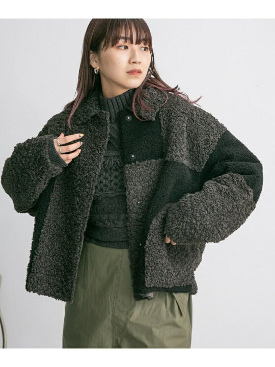 楽天市場】【SALE／20%OFF】『のんさん着用』パッチワークMIXボア 