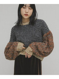 【SALE／45%OFF】マルチカラーサイクルニット KBF ケービーエフ トップス ニット ホワイト グレー【RBA_E】【送料無料】[Rakuten Fashion]