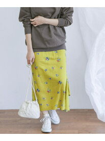 【SALE／70%OFF】フラワーイレヘムバイアススカート∴ KBF ケービーエフ スカート その他のスカート イエロー ブラック グリーン【RBA_E】[Rakuten Fashion]