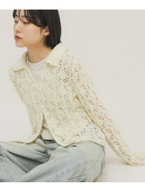 【SALE／45%OFF】クロシェレースニットシャツ KBF ケービーエフ トップス ニット ホワイト レッド ブラック【RBA_E】[Rakuten Fashion]