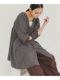 2WAYシャーリングチェックミニワンピース KBF ケービーエフ ワンピース・ドレス ワンピース ブラウン ベージュ ブルー【送料無料】[Rakuten Fashion]