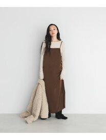 【SALE／50%OFF】ドロストサテンキャミワンピース KBF ケービーエフ ワンピース・ドレス ワンピース ブラウン ベージュ【RBA_E】【送料無料】[Rakuten Fashion]