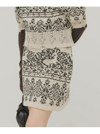 【SALE／50%OFF】ジャガードニットスカート KBF ケービーエフ スカート その他のスカート ベージュ ネイビー【RBA_E】[Rakuten Fashion]