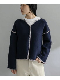 【SALE／60%OFF】『WEB/一部店舗限定』カラーハンドステッチ2WAYニット KBF ケービーエフ トップス ニット ブラック ネイビー ホワイト【RBA_E】[Rakuten Fashion]