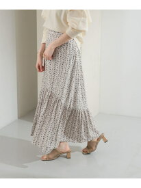 【SALE／70%OFF】プリントロングティアードスカート KBF ケービーエフ スカート その他のスカート グレー ブラウン ホワイト【RBA_E】[Rakuten Fashion]